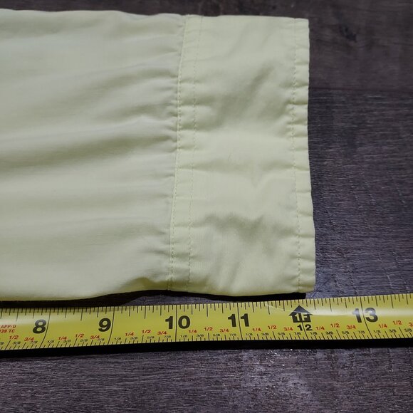 Shirt Button Up Stretch Old Navy Perfect Fit XL 3/4 Sleeves Vintage Y2K Lime - Picture 10 of 12